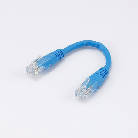 C ble RJ45 Male/Male droit CAT6 U/UTP - Longueur 0.15M - Bleu - en sachet