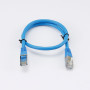 C ble RJ45 Male/Male droit CAT6A F/UTP - Longueur 0.50M - Bleu - en sachet