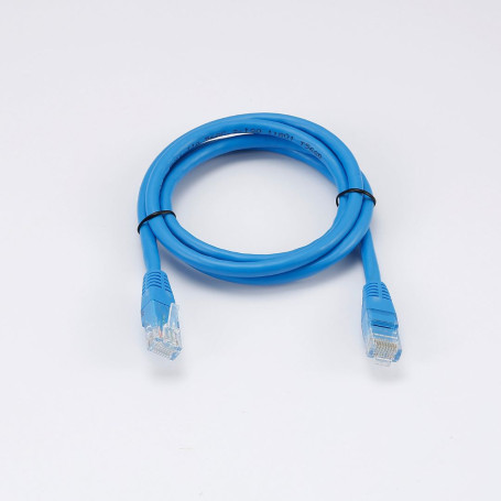 C ble RJ45 Male/Male droit CAT6 U/UTP - Longueur 1M - Bleu - en sachet