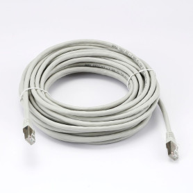 C ble RJ45 Male/Male droit CAT6A S/FTP - Longueur 10M - Gris - en sachet