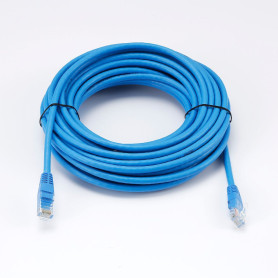 C ble RJ45 Male/Male droit CAT6A U/UTP - Longueur 10M - Bleu - en sachet