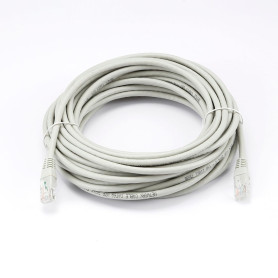 C ble RJ45 Male/Male droit CAT6A U/UTP - Longueur 10M - Gris - en sachet