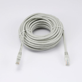 C ble RJ45 Male/Male droit CAT6 U/UTP - Longueur 10M - Gris - en sachet