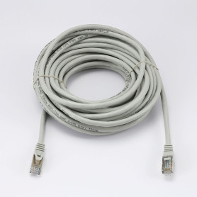 C ble RJ45 Male/Male droit CAT7 S/FTP - Longueur 10M - Gris - en sachet