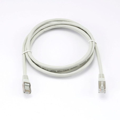 C ble RJ45 Male/Male droit CAT6A F/UTP - Longueur 2M - Gris - en sachet