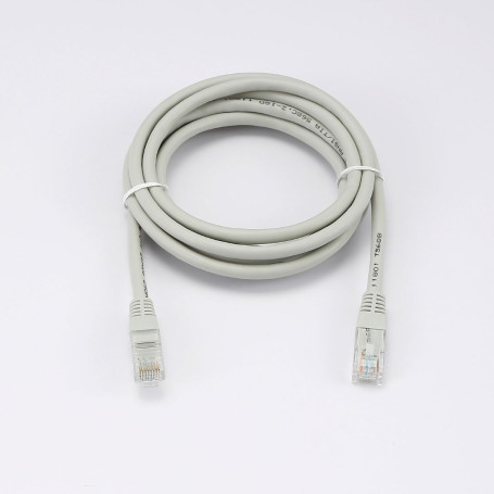 C ble RJ45 Male/Male droit CAT6 U/UTP - Longueur 2M - Gris - en sachet