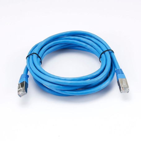 C ble RJ45 Male/Male droit CAT6A S/FTP - Longueur 3M - Bleu - en sachet