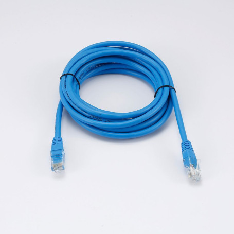 C ble RJ45 Male/Male droit CAT6 U/UTP - Longueur 3M - Bleu - en sachet