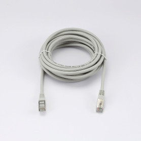 C ble RJ45 Male/Male droit CAT6 F/UTP - Longueur 5M - Gris - en sachet