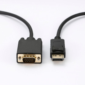 C ble VGA/DisplayPort 1.2 Male/Male - Longueur 2M - Noir - en sachet
