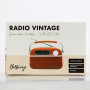 Radio vintage HALTERREGO Aspect bois, AM/FM/SW lecteur USB/ Carte Micro SD prise