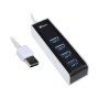 Hub USB3.0 HEDEN avec adaptateur 4 ports cable 40cm noir et blanc