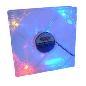 Ventilateur de 8CM transparent lumineux en 3 couleurs pour bo tier PC
