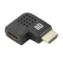 Adaptateur HDMI coud  90  horizontal connecteur or