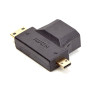 Adaptateur 2 en 1 HDMI port micro HDMI + mini HDMI m le port HDMI femelle connec