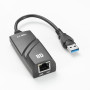 Adapateur USB3.0 m le/RJ45 femelle noir - compatible 1Gbps Plug&Play