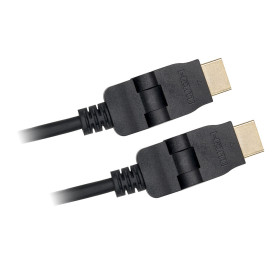 C ble HDMI m le/m le - 1m50 noir inclinable  180