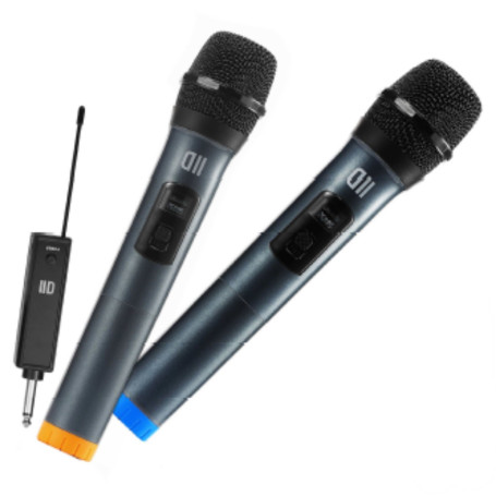 Pack microphone dynamique DII sans fil avec ecran Omnidirectionne recepteur rech