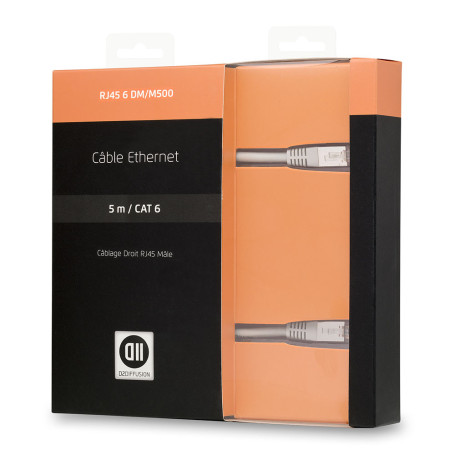 C ble RJ45 droit m le CAT 6- 5 m