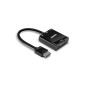 Lindy 38285 câble vidéo et adaptateur 0,1 m HDMI Type A (Standard) VGA (D-Sub) Noir