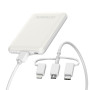 OtterBox Power Bank 5K MAH USB A&Micro 10W + 3-1 White. Cables de 1M: Micro USB,