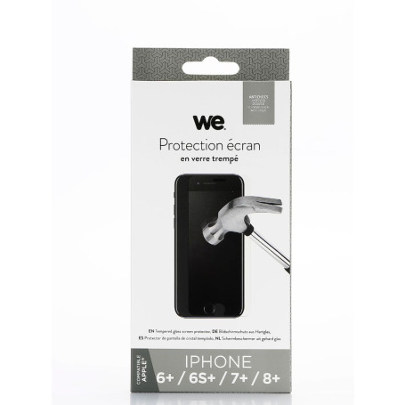 WE Verre tremp APPLE IPHONE 6+ / 6s+ / 7+ / 8+: Protection cran - anti-rayures