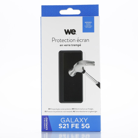 WE Verre tremp SAMSUNG S21 FE 5G: Protection cran - anti-rayures - anti-bulles