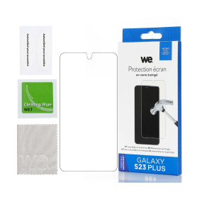 WE Verre tremp SAMSUNG S23 PLUS: Protection cran - anti-rayures - anti-bulles