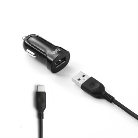 Bundle charg voit+ c ble USB / USBC chargeur 1USB x 2.4A - c ble 1.20m Noir - c