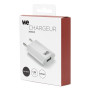 Chargeur secteur 1 USB 1A : total 5W blanc design plat