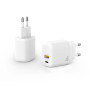 Chargeur secteur 2 sorties 1 USB A et 1 USB C Capacit totale 3A - 20W - blanc