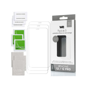 WE PACK 3 verres tremps IPHONE 12 / 12 PRO : 3 Protections d'cran - anti-rayur