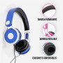 Casque enfant bleu (3  10 ans) pliable/rglable/ergonomique limitation volume 