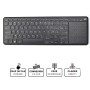 Clavier sans fil pav tactile intg connx 2.4GHz avec recepteur pav tactile/num