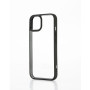 We Coque de protection RUBBER APPLE IPHONE 14: Dos transparent contour mat noir-