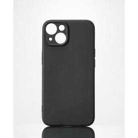 We Coque de protection SILICONE APPLE IPHONE 14 Noir: Matire silicone - effet m