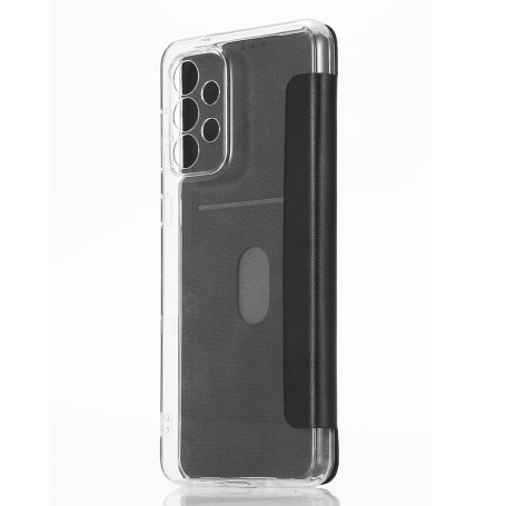 WE Etui folio TRANSPARENT SAMSUNG GALAXY A33 5G: Rabat noir - dos transparent -