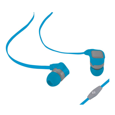Ecouteurs avec micro 1.20m - pla Bi-couleur bleu/gris - jack 3.5mm diamtre driv