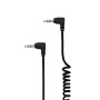 C ble Jack m le/m le 3.5mm noir torsad - coud des 2 c ts - 2m