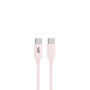 WE POP Pack Chargeur secteur + C ble USB-C/USB-C Rose poudre : Chargeur secteur