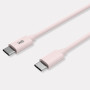 WE POP Pack Chargeur secteur + C ble USB-C/USB-C Rose poudre : Chargeur secteur