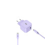 WE POP Pack Chargeur secteur + C ble USB-C/USB-C Violet : Chargeur secteur viole