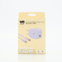 WE POP Pack Chargeur secteur + C ble USB-C/USB-C Violet : Chargeur secteur viole