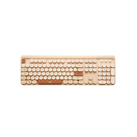 WE POP Pack clavier + souris sans fil: coloris Beige/Crme - Connexion 2.4Ghz -