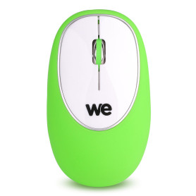 Souris sans fil silicone We Verte Silicone anti stress 1000 DPI Dongle USB Plug