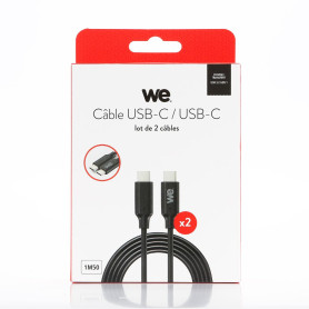 WE Lot de 2 c bles USB-C/USB-C - 1