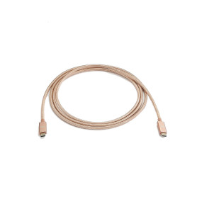 C ble USB-C m le/USB-C m le nylon 2 m - USB 3.1 - or rose trs resistant - grand
