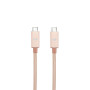 C ble USB-C m le/USB-C m le nylon 2 m - USB 3.1 - or rose trs resistant - grand