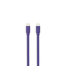 C ble USB-C m le/USB-C m le plat 1 m - Charge 60W (3A/20V) - USB 2.0 - violet -