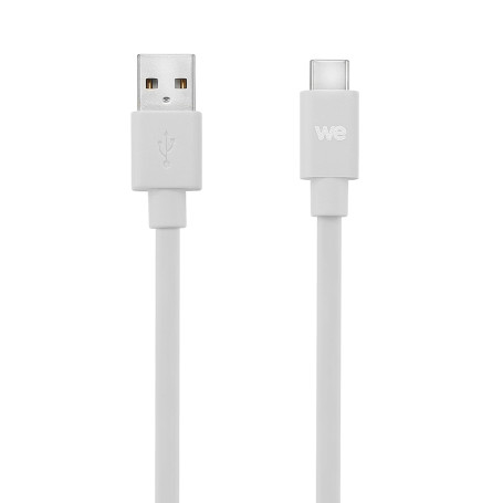 C ble USB-C m le/USB A m le plat 1 m - USB 3.1 gen 2 - blanc ne s'emm le pas